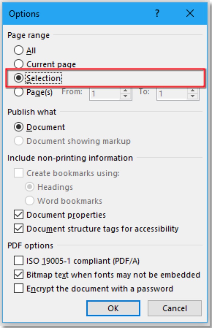 How to Export Selected Pages to PDF in Microsoft Word