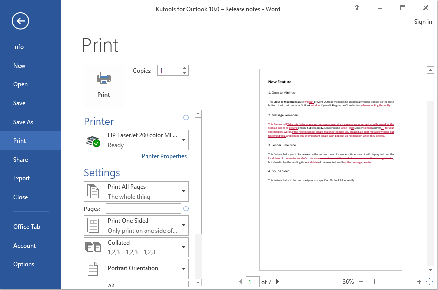 How to Print a Word Document Without Showing Markup Changes