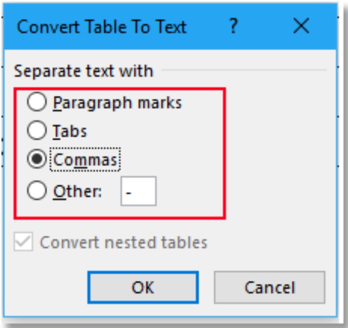 How to convert a list to table or vice versa in Word document