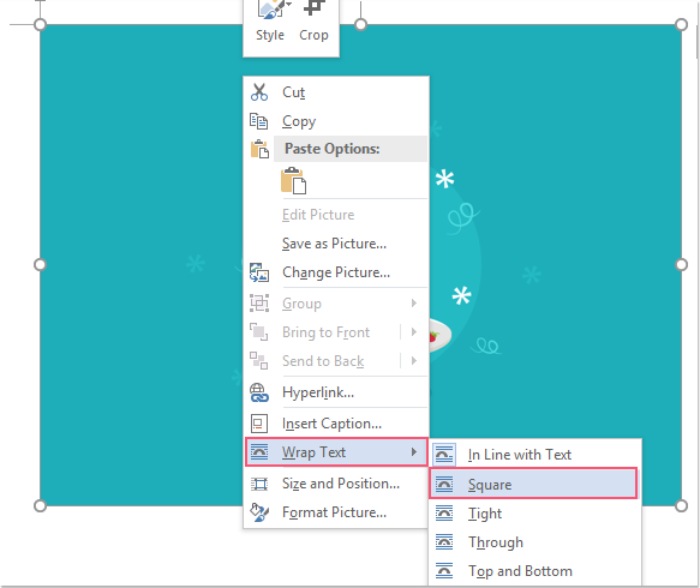  How to put one picture on top of another in Word document