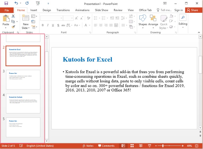 How to quickly convert Word document to PowerPoint file