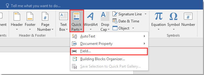 How to insert document information in Word