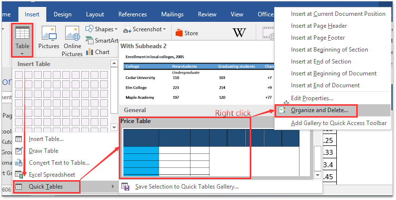 How to Save/Create Table Style from an Existing Table in Word