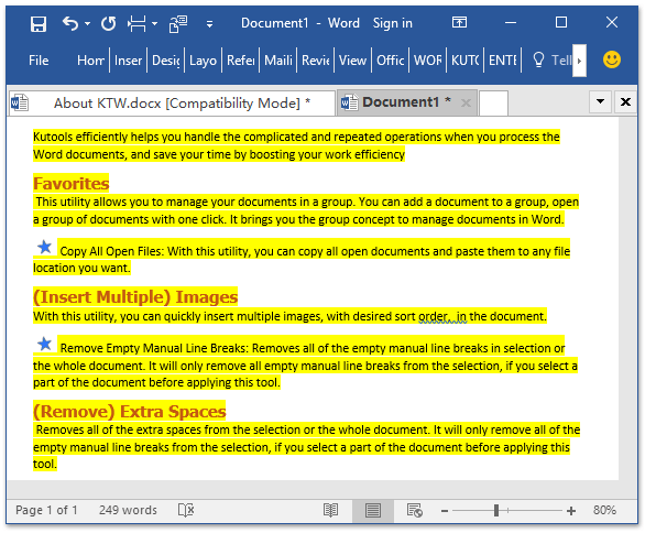 How to Copy All Highlighted Text in Word Document