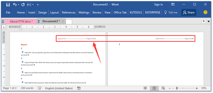 How to Copy a Page with Header and Footer in Word