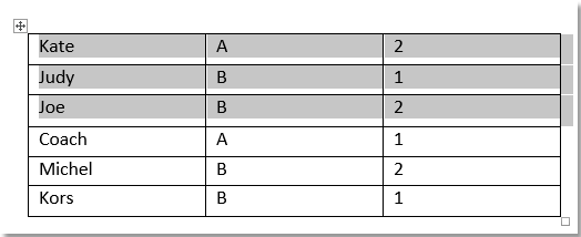 How to combine two or more tables into one in Word document