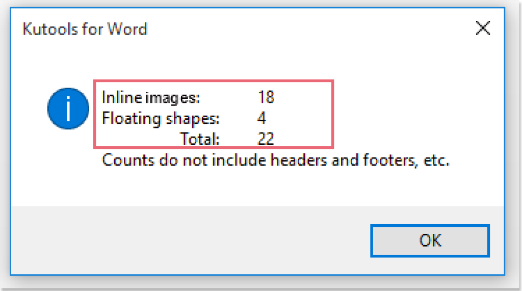 How to count the number of images in a Word document - Gotkey.net