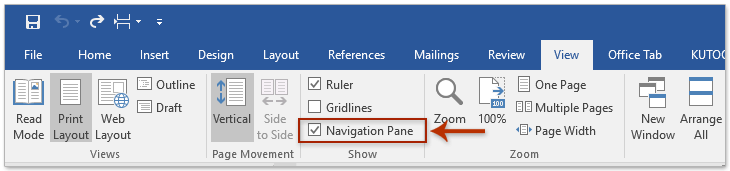 How to move page order number down in a Word document