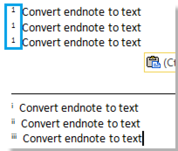 How to convert all endnotes to plain text in Word - Gotkey.net