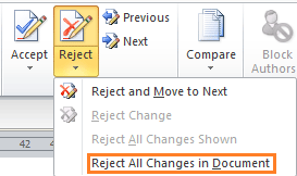 How to remove track changes from Word document