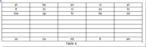 How to insert multiple rows into a table in word