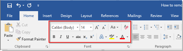 How to change font style of all equations in word
