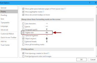How to show or hide all hidden text quickly in Word?