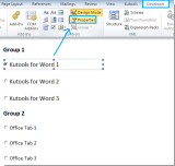 How to group radio buttons in Microsoft Word document?