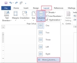 How to insert lines between columns in a Word document?
