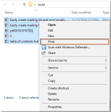 How to print multiple Word documents in a folder without opening?